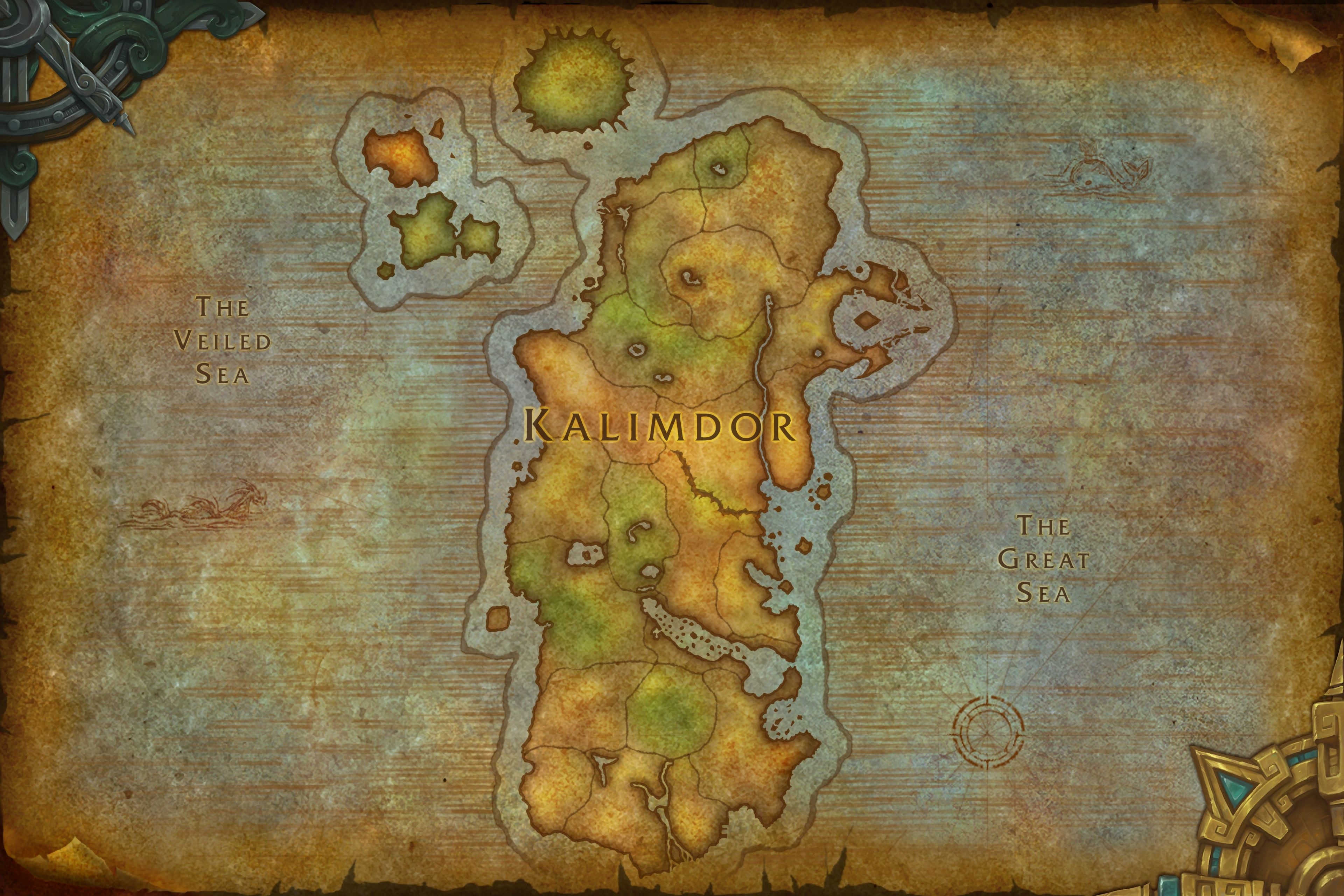 Original Wrath of the Lich King Kalimdor map